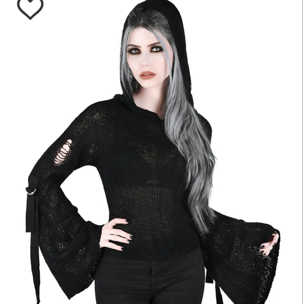 PRICE FIRM! NWT Killstar Shock distressed hoodie